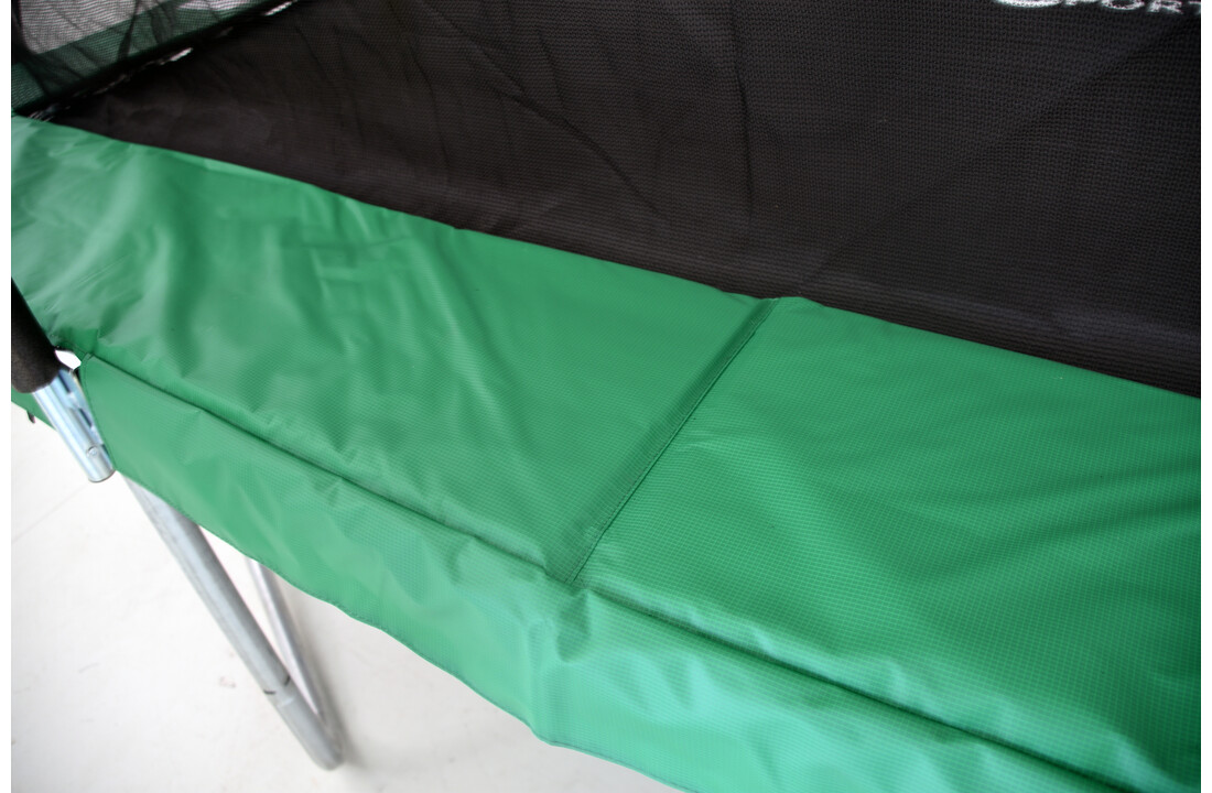 Trampoline rechthoekig - 318 x 253 cm - met net - groen