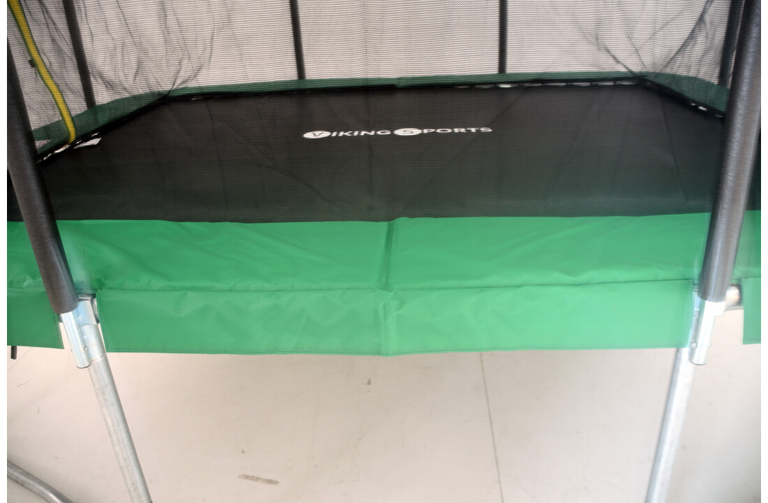 Trampoline rechthoekig - 318 x 253 cm - met net - groen