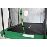 Trampoline rechthoekig - 318 x 253 cm - met net - groen