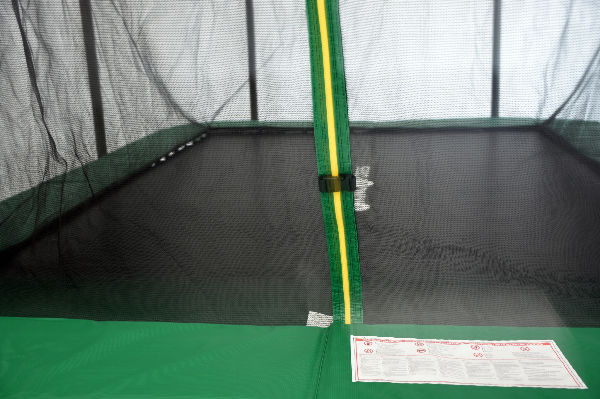 Trampoline rechthoekig - 318 x 253 cm - met net - groen