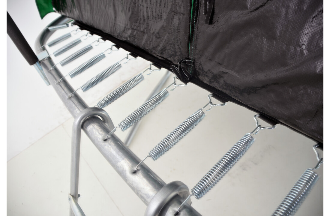 Trampoline rechthoekig - 318 x 253 cm - met net - groen