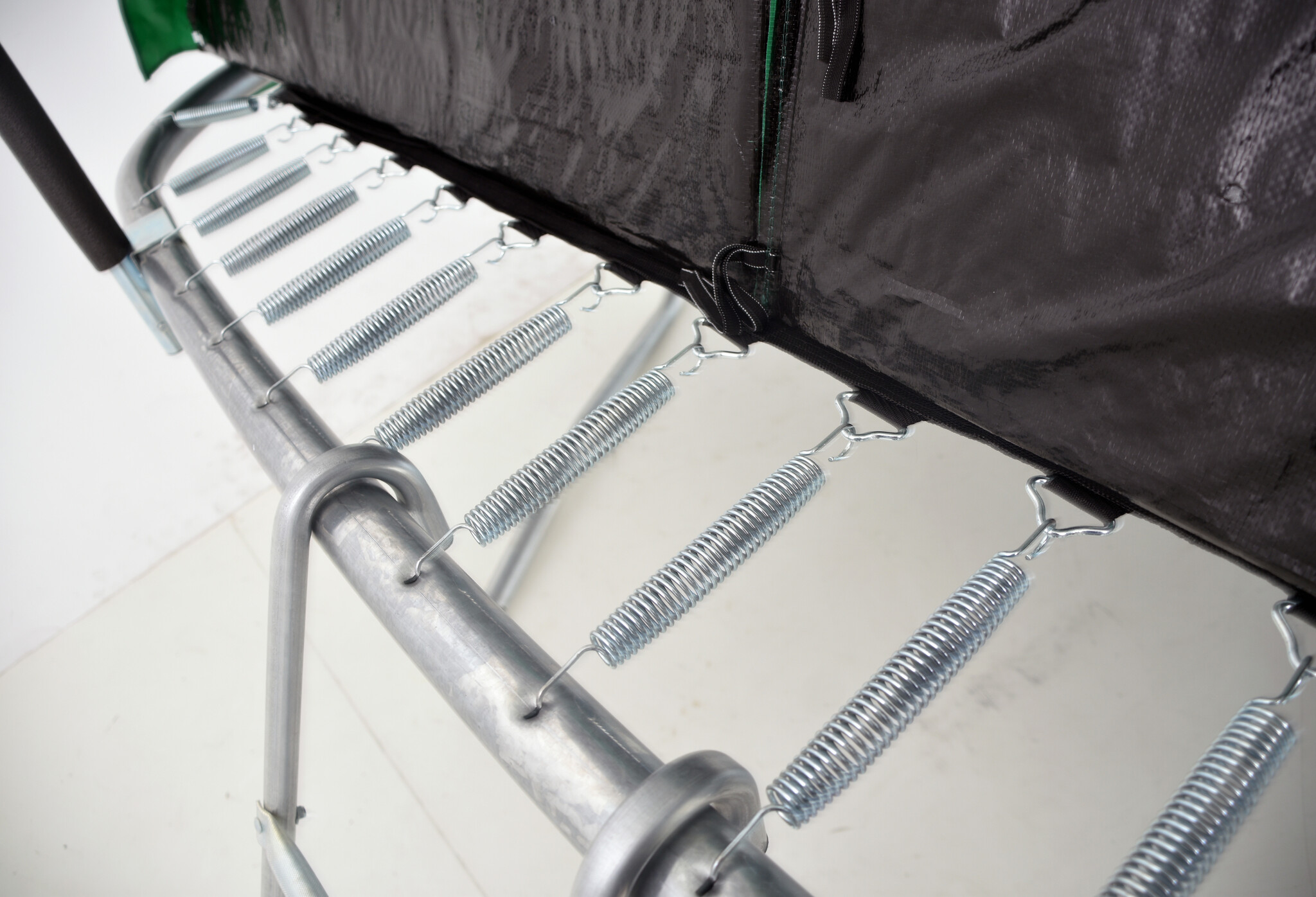 Trampoline rechthoekig - 318 x 253 cm - met net - groen