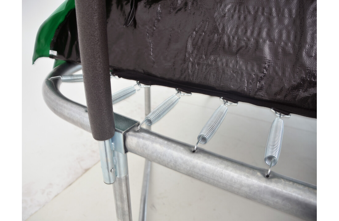 Trampoline rechthoekig - 318 x 253 cm - met net - groen