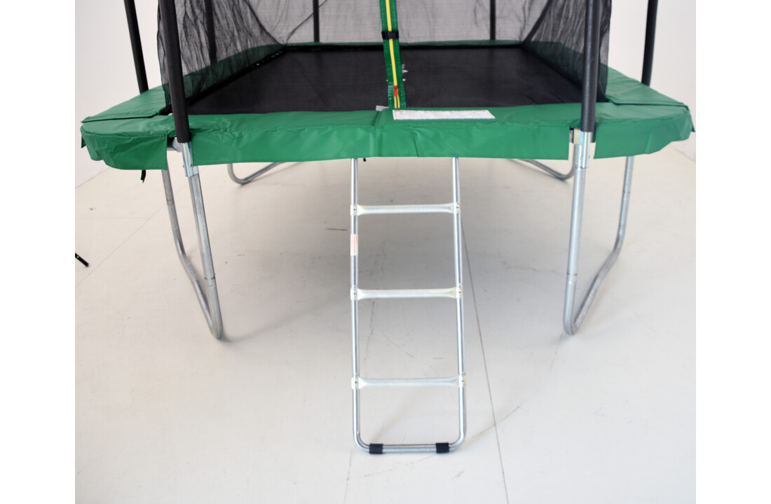 Trampoline rechthoekig - 318 x 253 cm - met net - groen