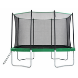 Trampoline rechthoekig - 318 x 253 cm - met net - groen