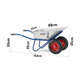 Kruiwagen - met 2 wielen - 130 liter - tot 210 kg