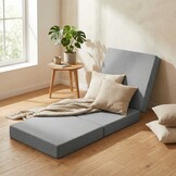 Logeermatras - grijs - camping matras - reismatras - opvouwbaar matras - 195 x 65 x 10