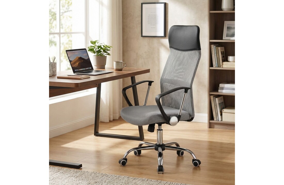 Bureaustoel ergonomisch - grijs - Sydney design - ademend