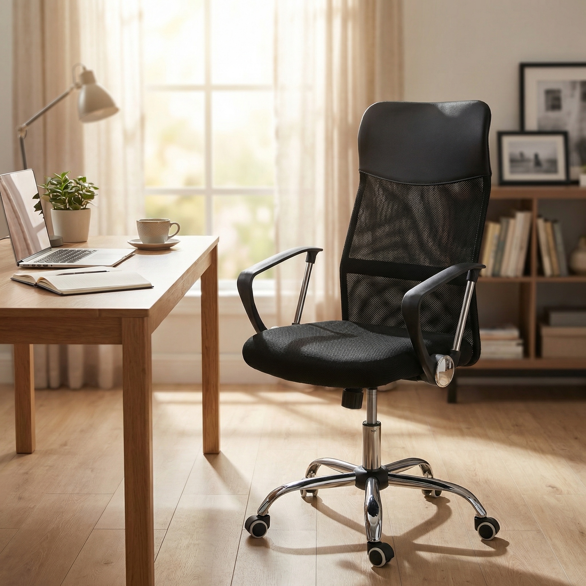 Bureaustoel - geventileerde rugleuning - zwart - verstelbaar