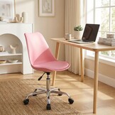 Moderne bureaustoel - roze - hoogte verstelbaar