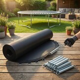 Trampoline springmat & veren set - 64 veren - 10 Ft - 304 cm tot 312 cm diameter