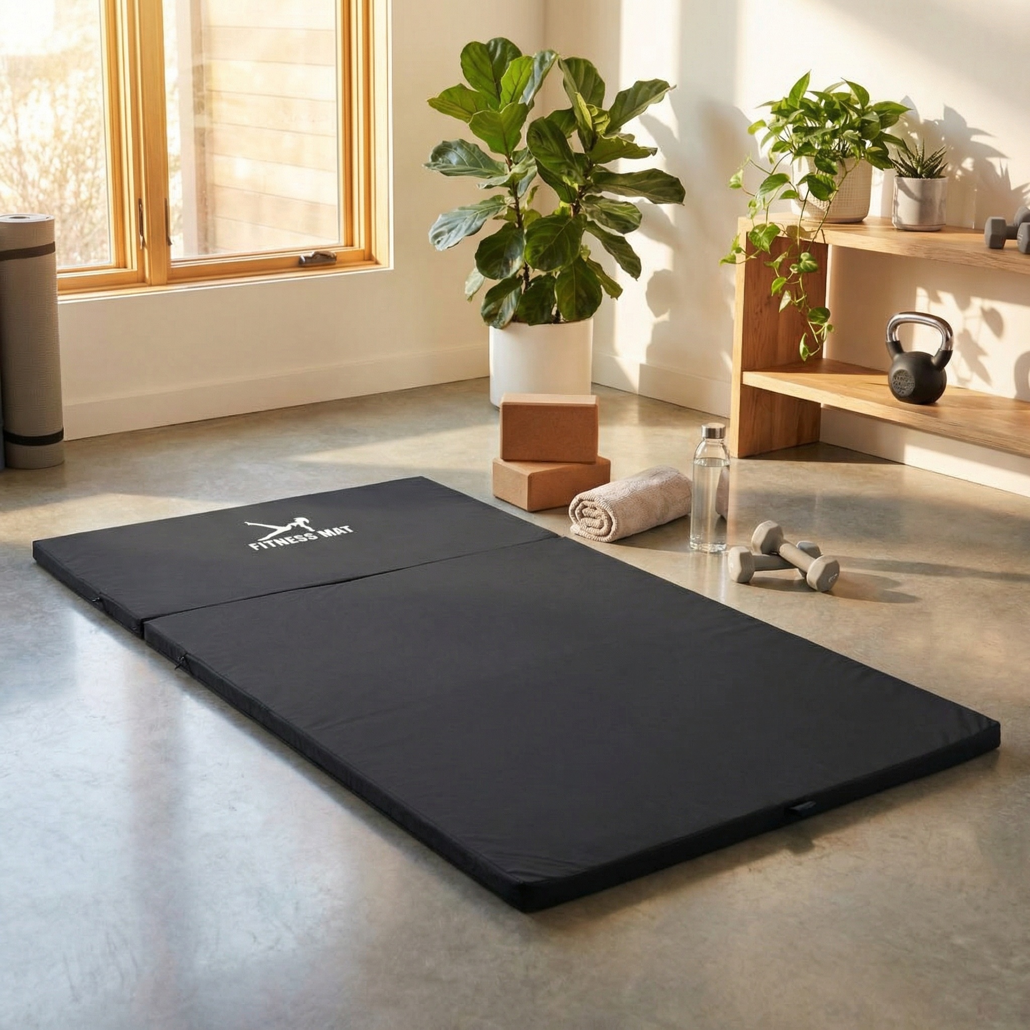 Fitness matras opvouwbaar 80x200x5 waterdicht