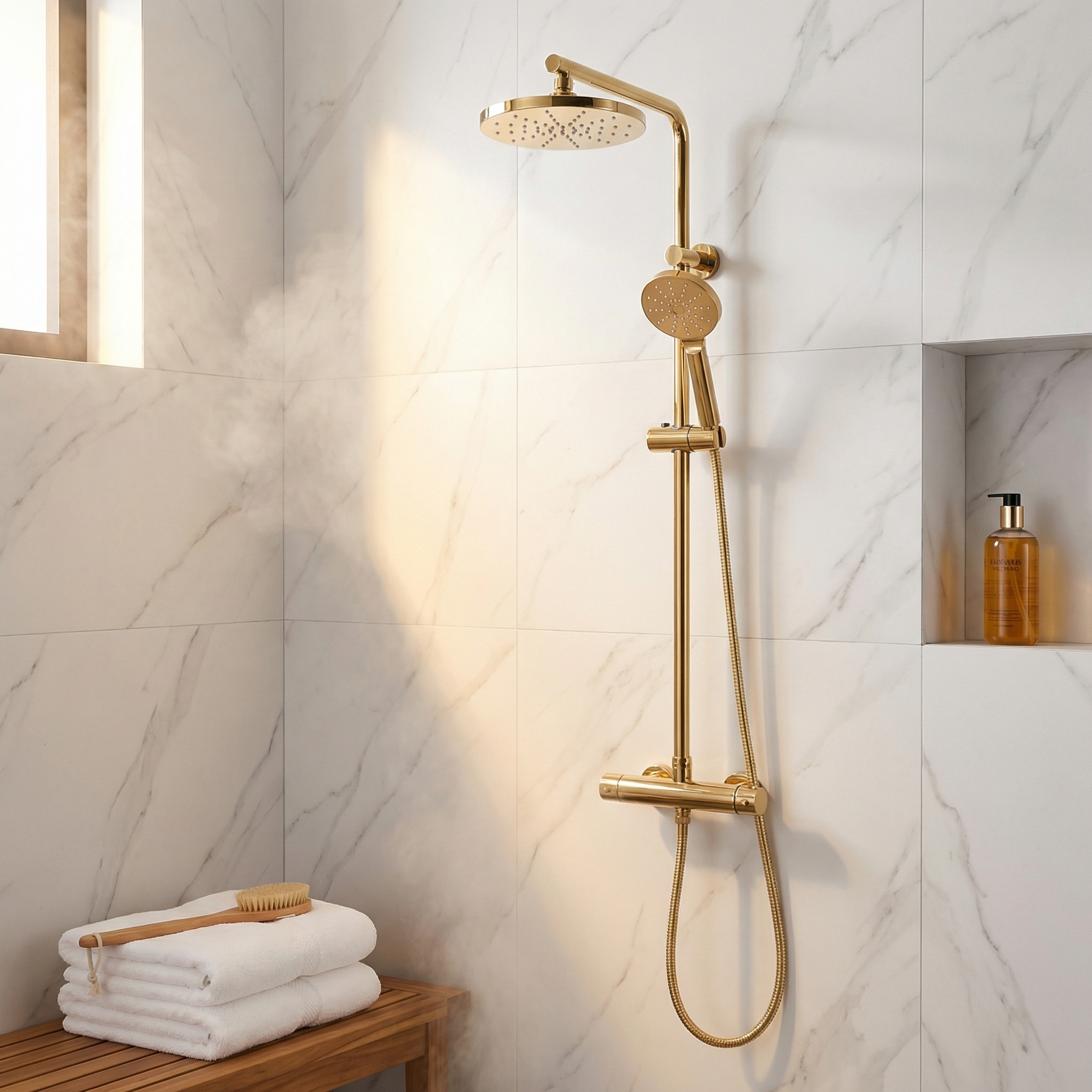 Regendouche goud 23 cm