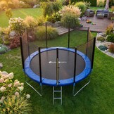 Trampoline 366 cm met veiligheidsnet blauw tot 150 kg