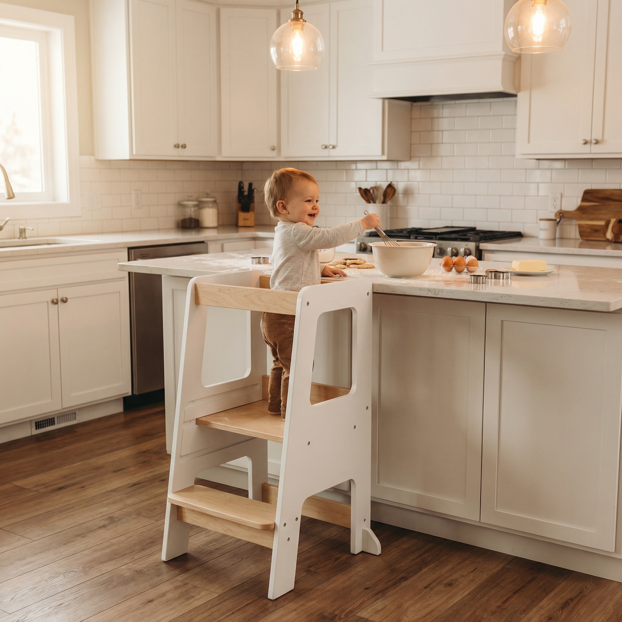 Leertoren in - keukenhulp - in hoogte verstelbaar - 43x50x90 cm