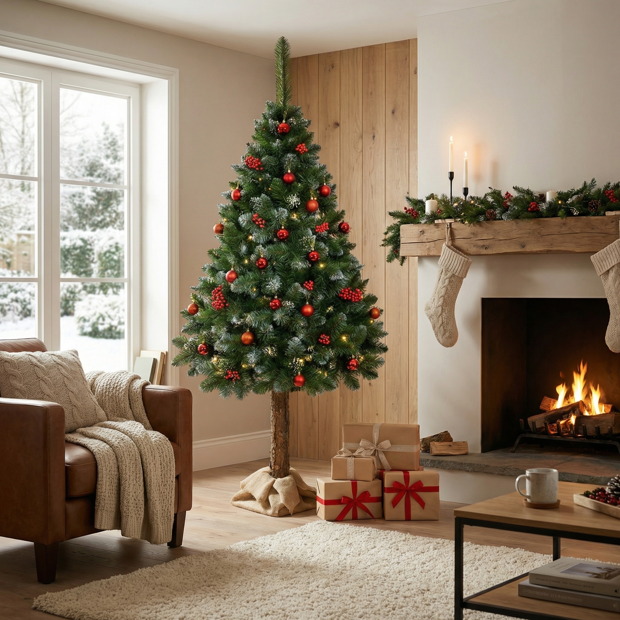 Kunstkerstboom - met stam - 220 cm – Modulair