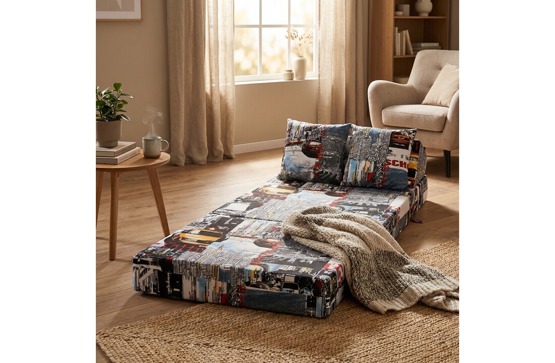 Luxe logeermatras - taxi - camping matras - reismatras - opvouwbaar matras - 200 x 70 x 15 - met kussens