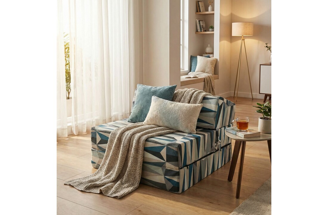 Opvouwbaar matras - Wasbare hoes - 200cm x 90cm x 15cm - Modern