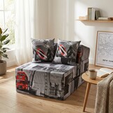 Luxe logeermatras - Londen - camping matras - reismatras - opvouwbaar matras - 200 x 70 x 15 - met kussens