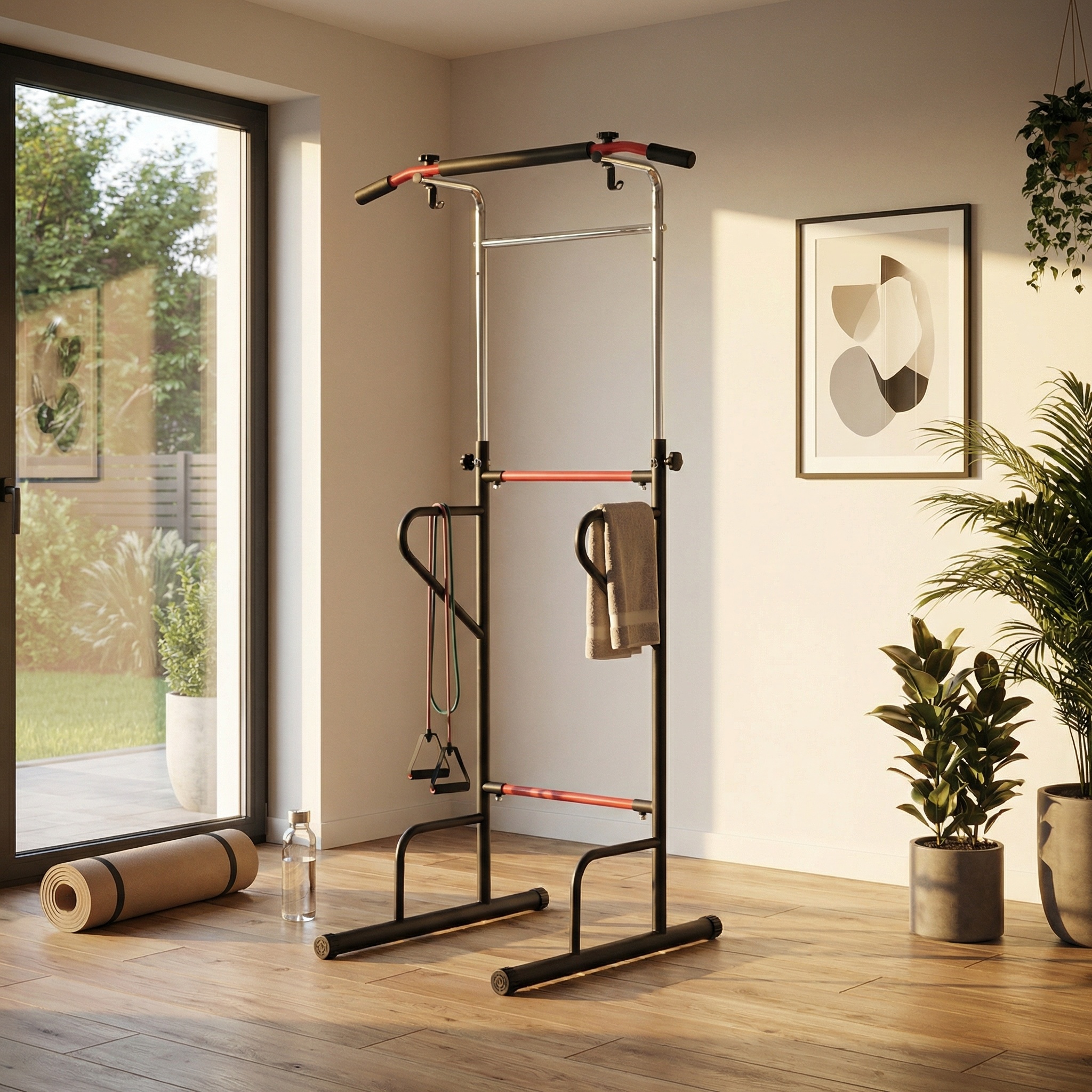 Optrekstang - Pull up bar - Vrijstaand - tot 215 cm hoog