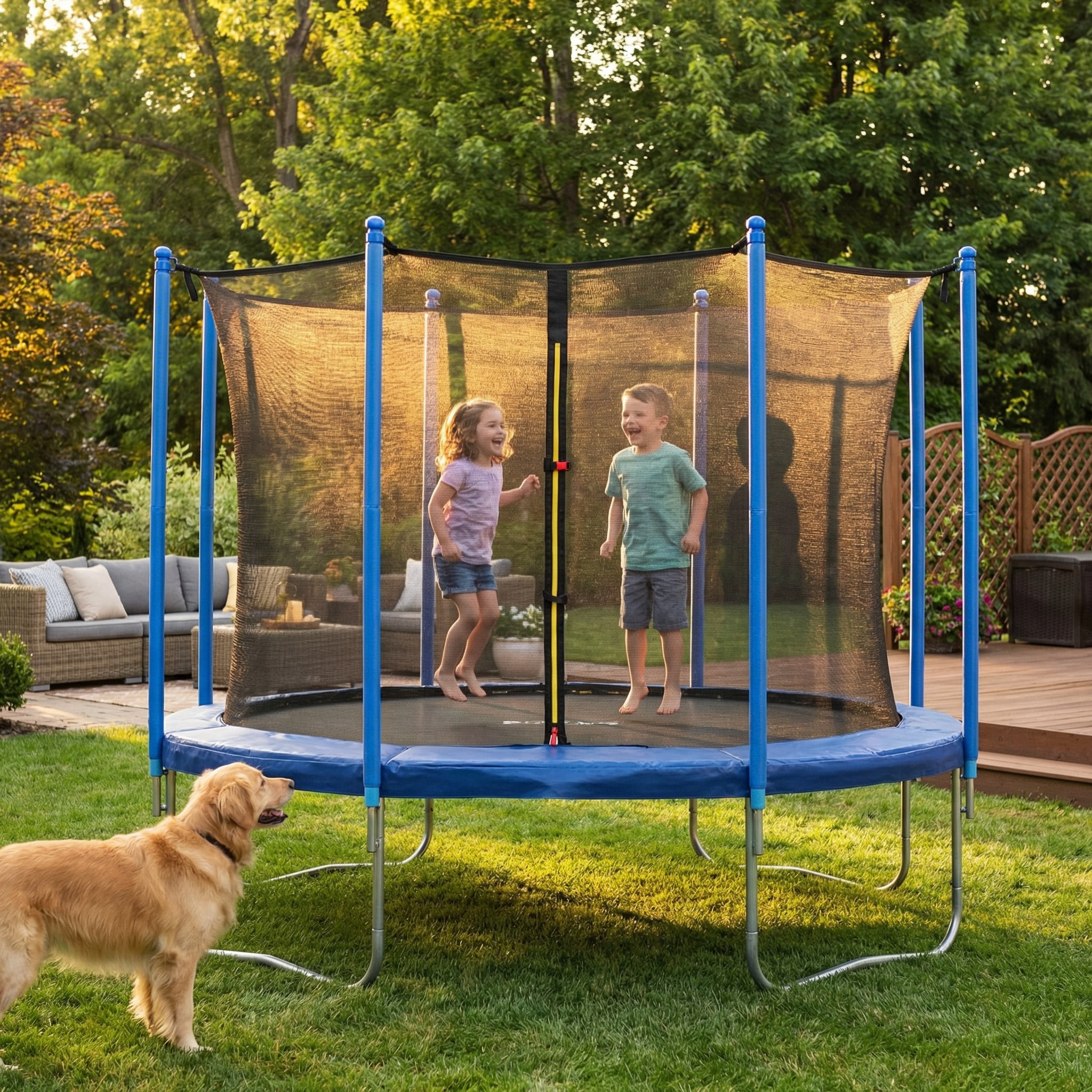 Veiligheidsnet trampoline 305 cm – binnenzijde - geschikt voor 8 palen