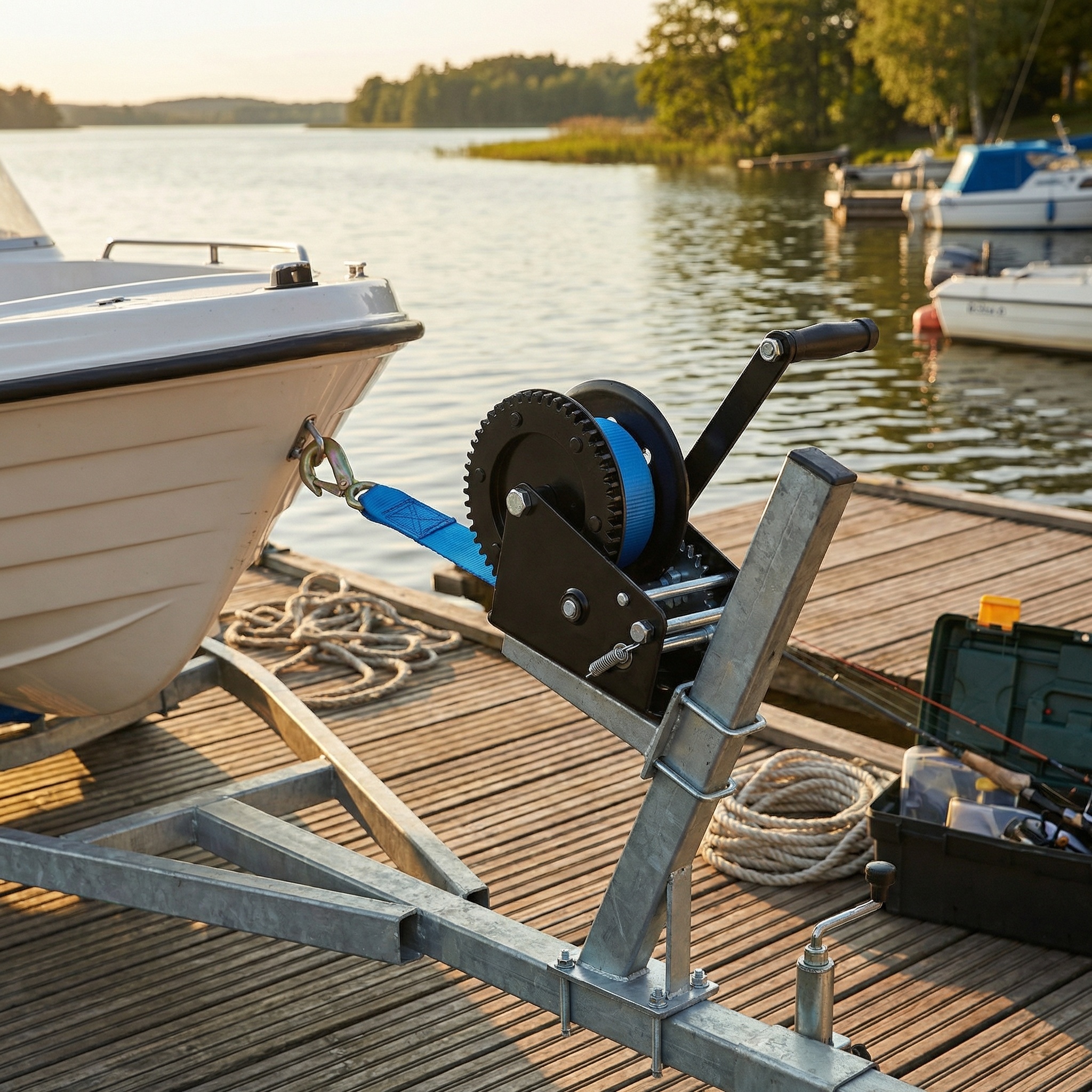 Handlier - 1500kg - met band - 8 m - blauw