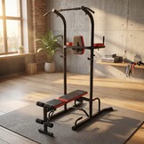 Halterbank sportbank  met pull up bar- multifunctioneel - volledig verstelbaar