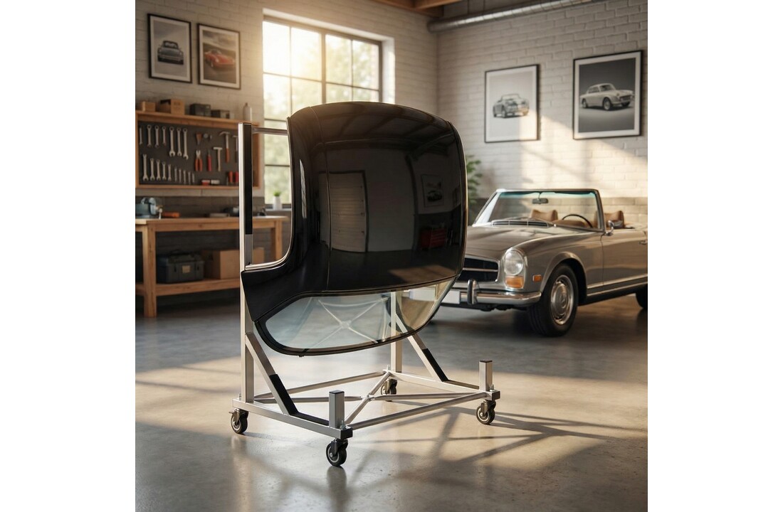 Hardtop standaard zilver - verrijdbaar