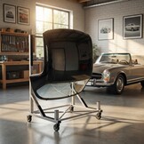 Hardtop standaard zilver - verrijdbaar