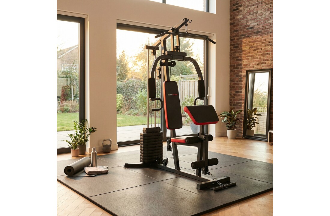 Krachtstation - home gym - met 45 kg gewicht - 138x103x200cm