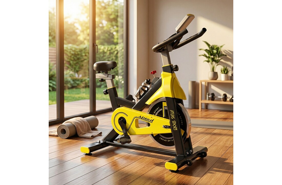 Hometrainer - Spinningfiets - meganische weerstand - geel