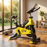 Hometrainer - Spinningfiets - meganische weerstand - geel