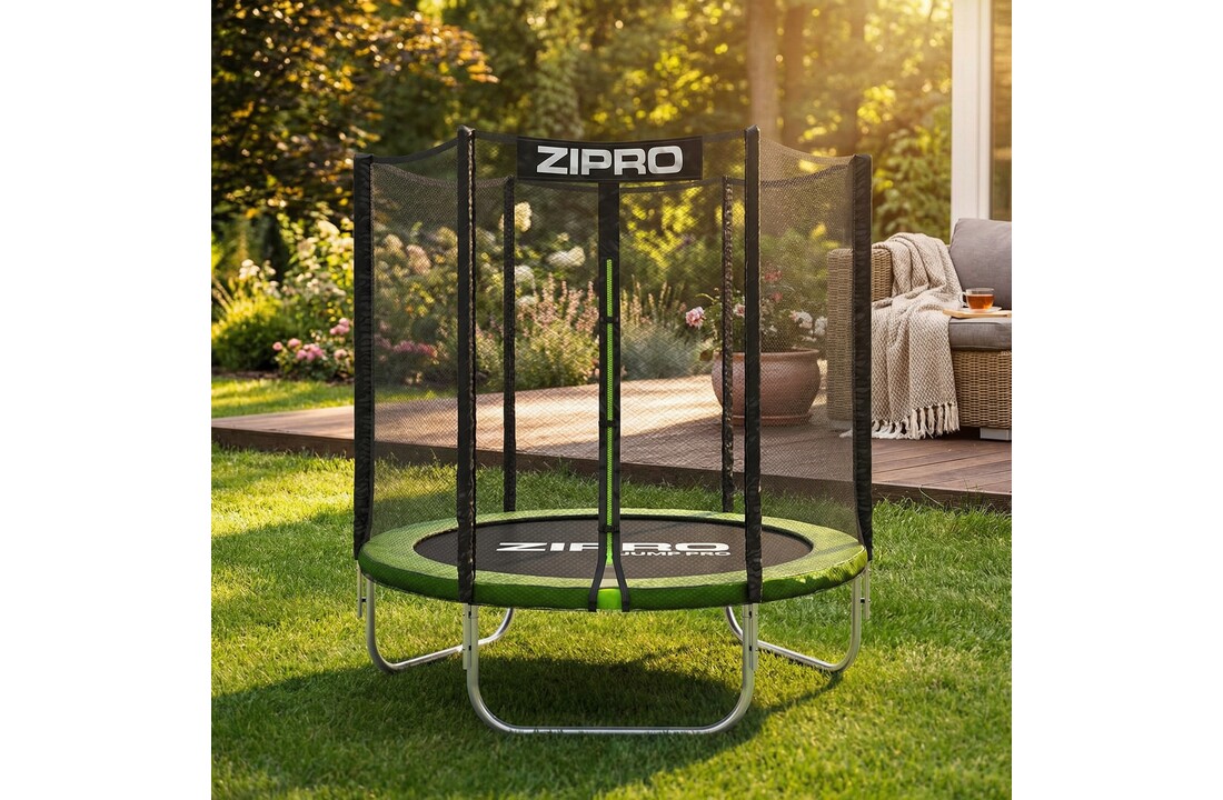 Trampoline met net - Ø 140 cm - tot 25 kg - groen