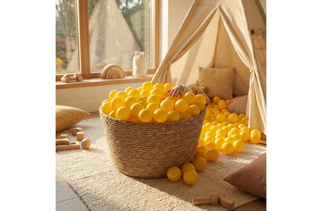 Ballenbak ballen geel (70mm) 500 stuks