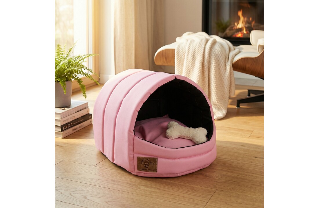 Hondenmand XS - kleine hond - box - hondemand - 39 x 40 x 34 cm - roze - hondenbed - hondebed