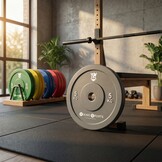 Bumper plates - rubberen halterschijf - 5 kg - Ø 45cm - grijs