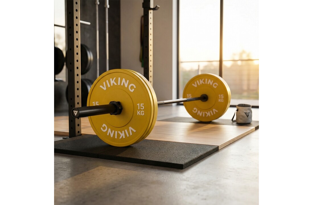 Bumper plates - rubberen halterschijf - 15 kg - Ø 45cm - geel