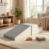 Schuimblokken miniglijbaan - 25 cm hoog - creme