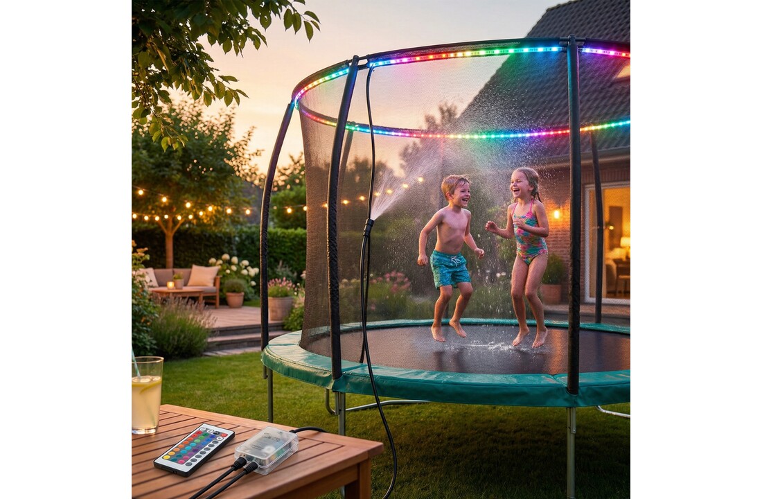 Trampoline sproeier - verlichting - net bevestiging - Ø244cm