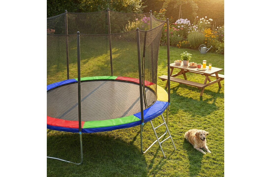 Trampoline Rand 366 cm regenboog kleuren