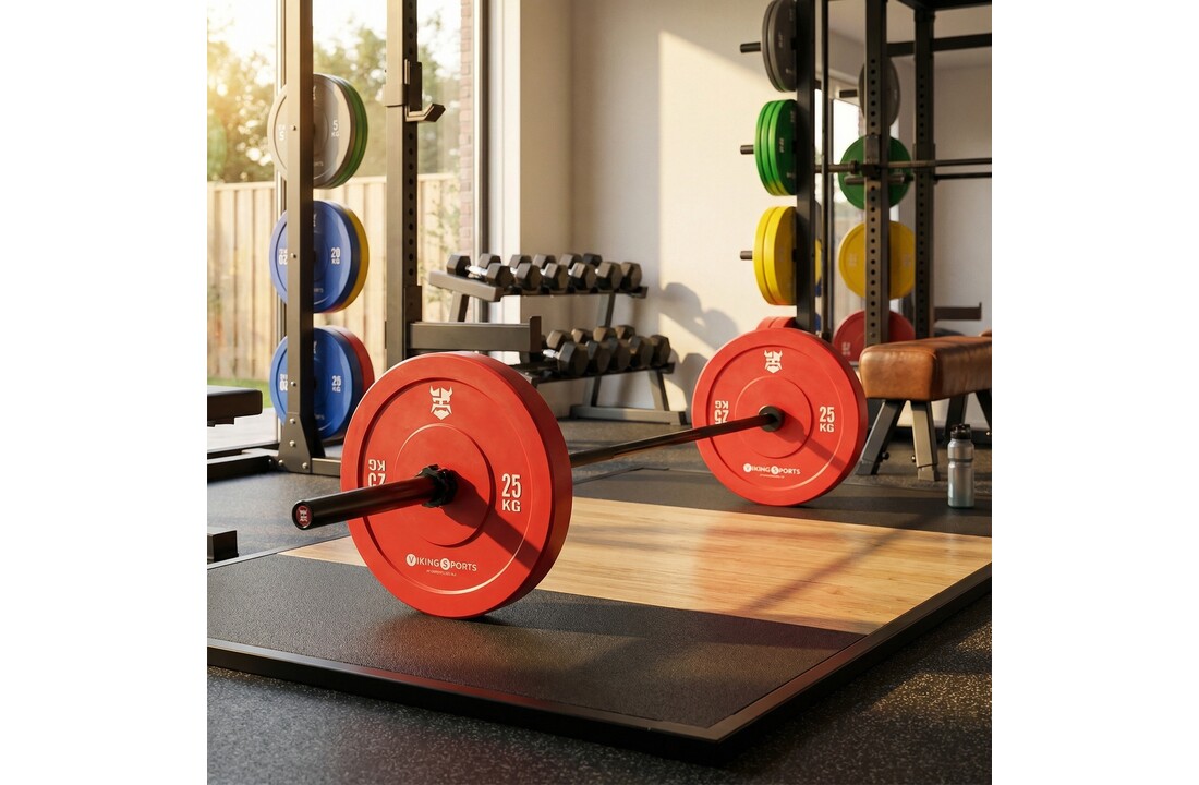 Bumper plates - rubberen halterschijf - 25 kg - Ø 45cm - rood