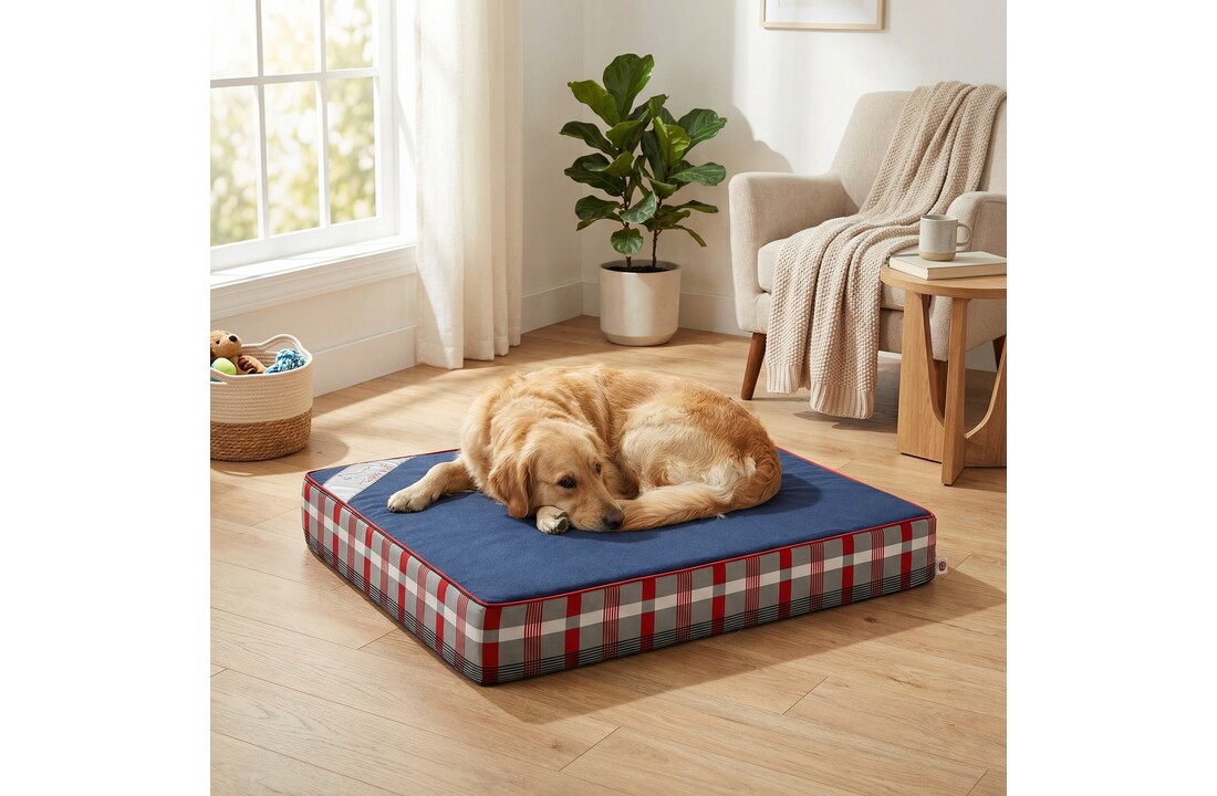 Hondenkussen - hondenmatras - 65x50x10 cm - waterdicht - blauw