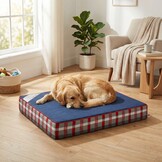 Hondenkussen - hondenmatras - 65x50x10 cm - waterdicht - blauw