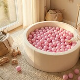 Ballenbak ballen poeder roze (70mm) 100 stuks