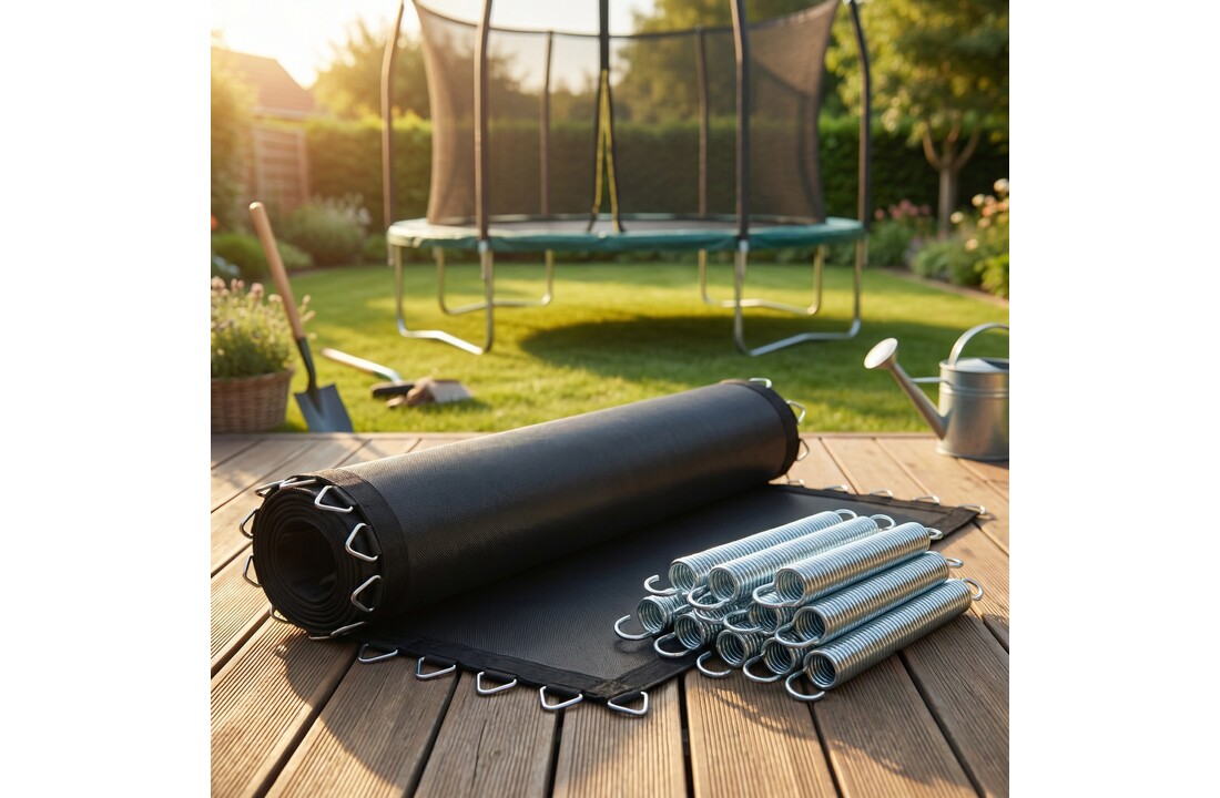 Trampoline springmat & veren set - 80 veren - 13 Ft - 396 cm tot 404 cm diameter
