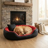 XXL Hondenbed - hondenmand - waterdicht - 110x80cm - zwart rood