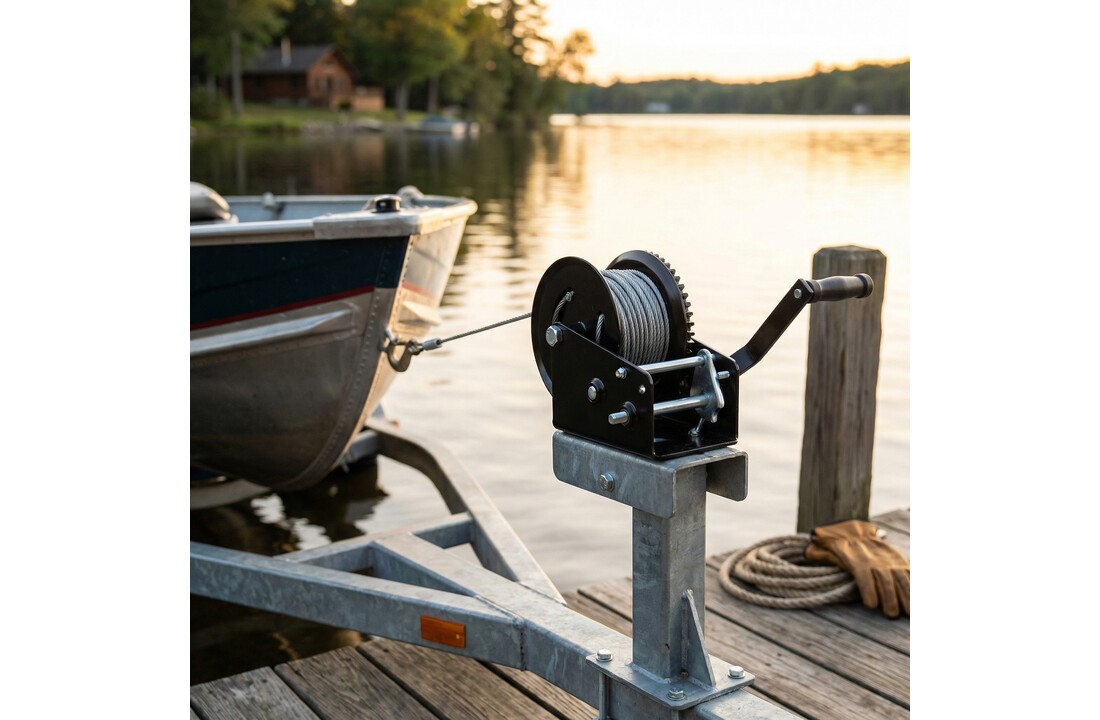 Professionele handlier met staaldraad 1500 kg 10 meter zwart