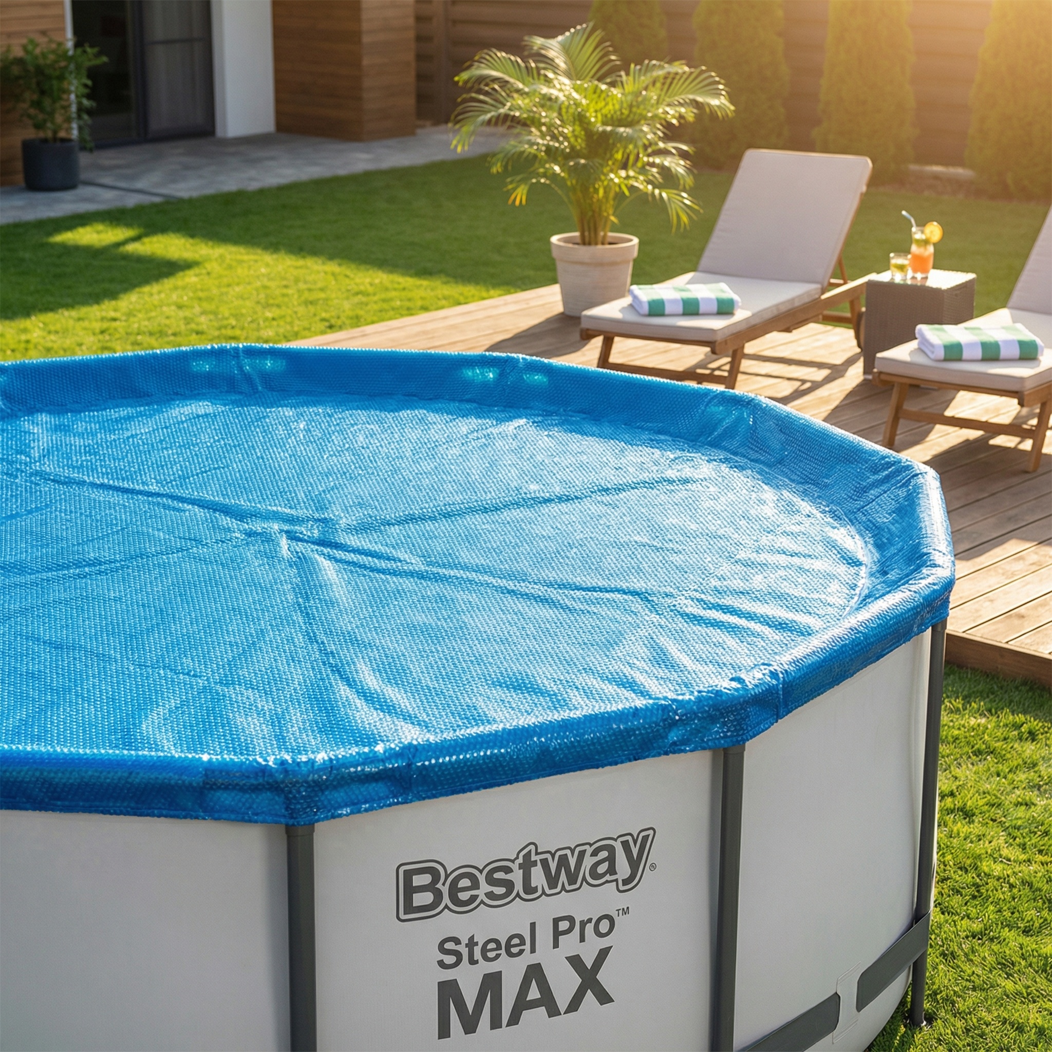 Bestway zwembadafdekking verwarmend 366 cm - solar cover