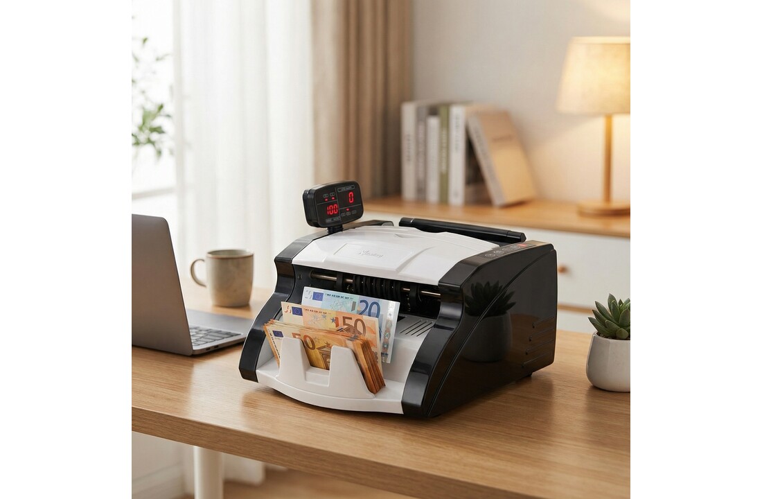 Geldtelmachine - tot 200 biljetten - 28x24,5x18,8cm - zwart wit