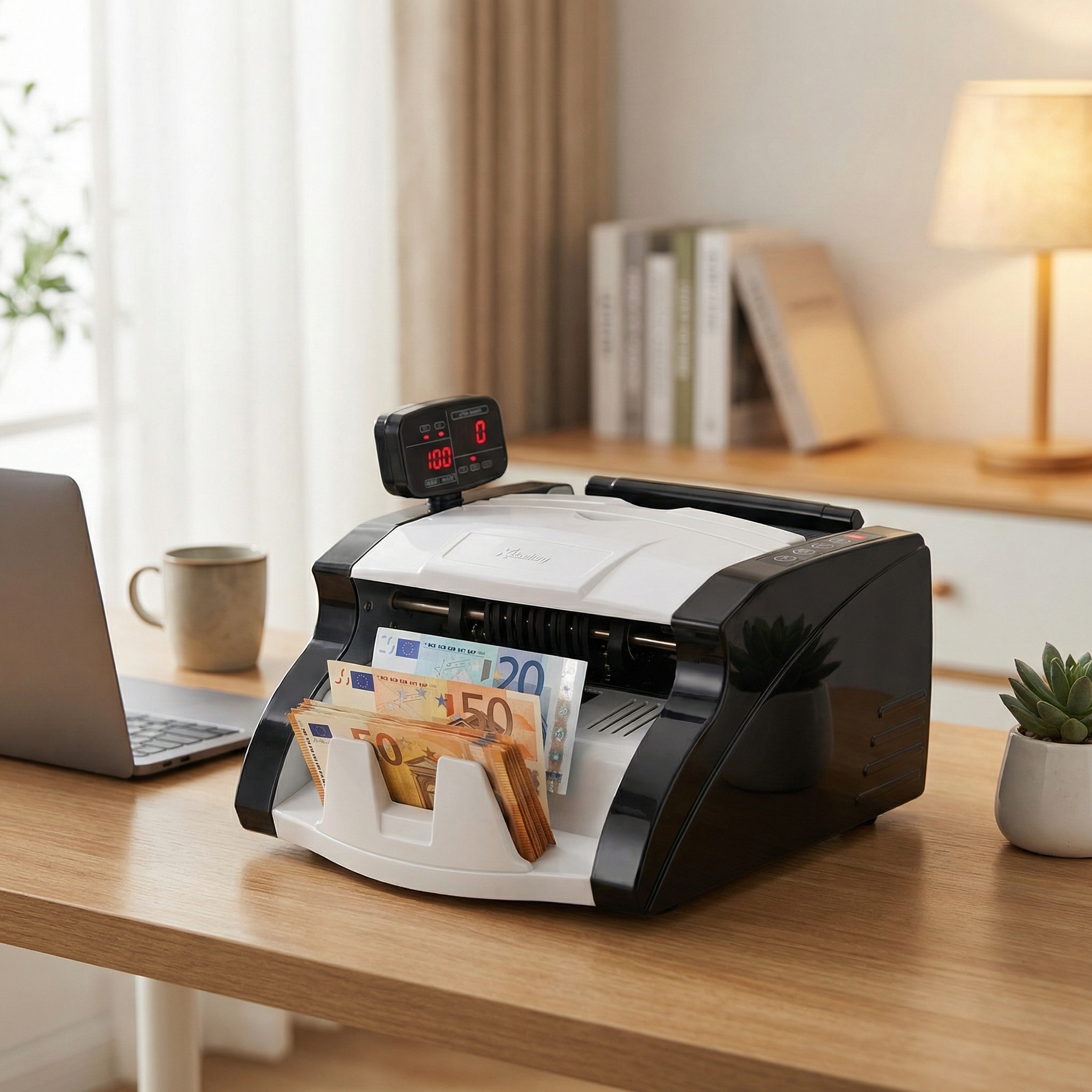 Geldtelmachine - tot 200 biljetten - 28x24,5x18,8cm - zwart wit